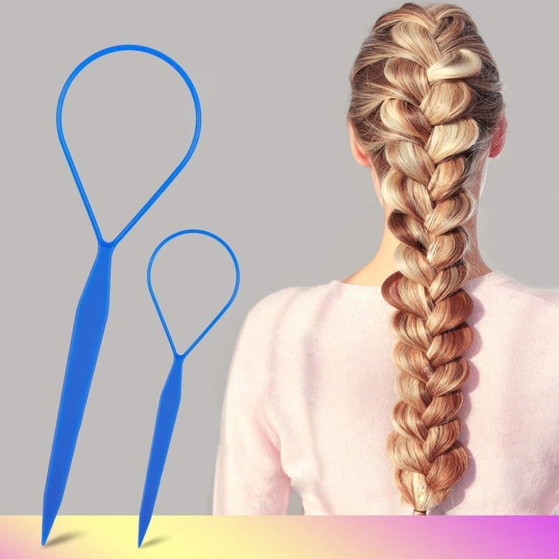 [Australia] - Topsy Tail Hair Tool,MORGLES 8pcs Hair Braiding Tool Topsy Tail Loop French Braid Loop Tool Topsy Tail Kit, 4 Colors 