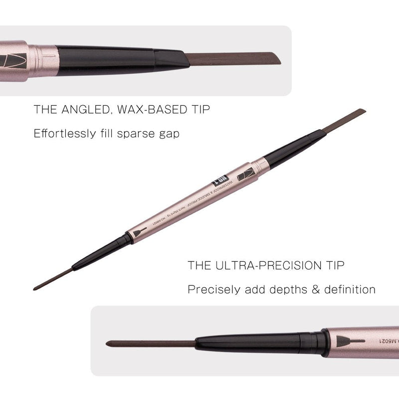 [Australia] - HeyBeauty Eyebrow Pencil with Brow Brush, Double Ended Eyebrow Pen, Automatic Makeup Cosmetic Tool Dark Brown 2 PCS 2PCS Dark Brown 