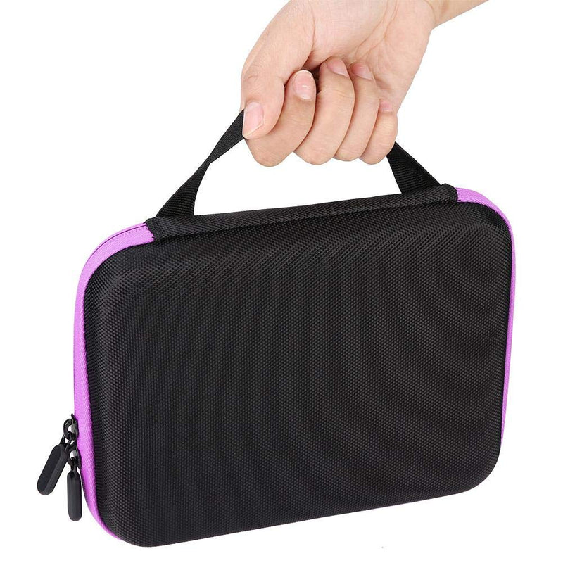 [Australia] - Essential Oil Storage Bag, 63 Slots Portable EVA Aromatherapy Essential Oil Storage Bag Case Anti-crash Essential Oil Storage Box Organizer for Home/Traveling/Moving House(Purple) Purple 