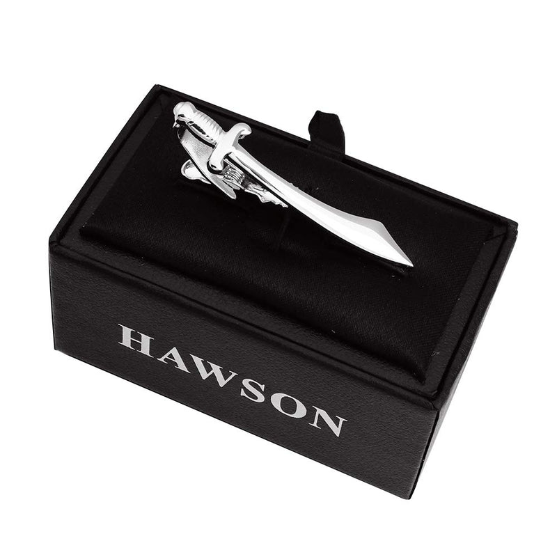 [Australia] - HAWSON 2 inch Tie Clip for Men-Novelty Style Necktie Bar Clip,Tie Pin,Special Interesting Gift for Men scimitar 