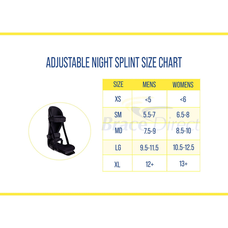 [Australia] - Adjustable Posterior Night Splint for Plantar Fasciitis, Achilles Tendinitis, Heel Pain and Drop Foot for Right or Left Foot, Men or Women S 