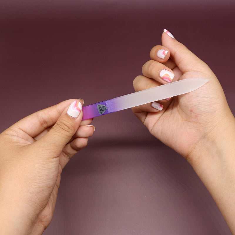 [Australia] - Glass Nail Files for Natural Nails, Fingernail Files, Manicure Set Nail Care, Gentle Comfortable Filing, Leaves Nails Smooth - Bona Fide Beauty 10-Piece Premium Czech Crystal Nail Files 10 Count (Pack of 1) 