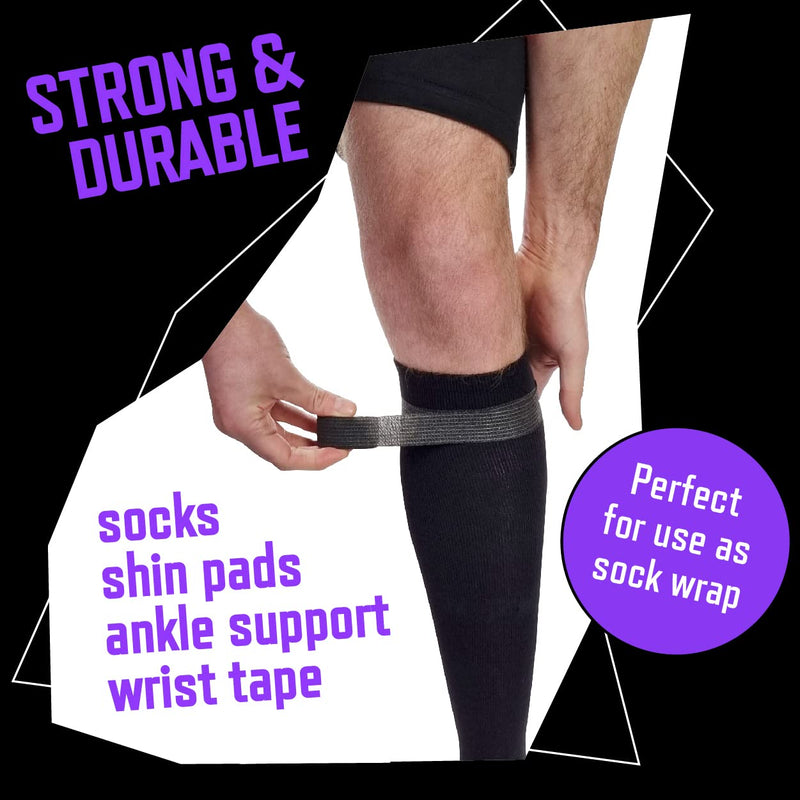 [Australia] - Inksafe Black Self Adherent Cohesive Bandages 2.5cm x 4.5m Box of 12 - Uses Include Vet Wrap, Tape for Wrist and Ankle Sprains, Finger and Thumb Tape, 