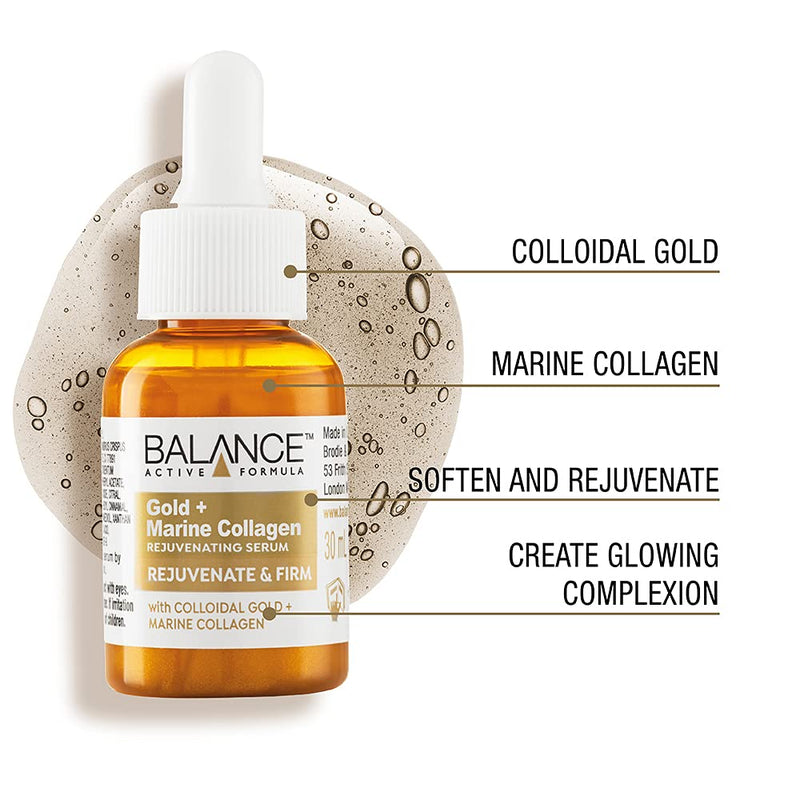 [Australia] - Balance Active Formula The Golden Hour Set (Gold + Marine Collagen Serum, Under Eye Masks & eye serum) - Soften fine lines & wrinkles. Create a radiant glow. 