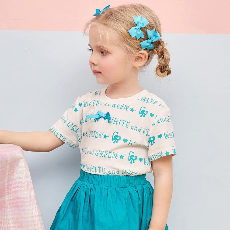 [Australia] - 40Pieces Baby Girls Clips 2" Mini Hair Bow Grosgrain Ribbon Hair Bows with Fully Ribbon Lined Alligator Clips for Baby Girls Infant Toddlers Kids 20 Colors in Pairs 