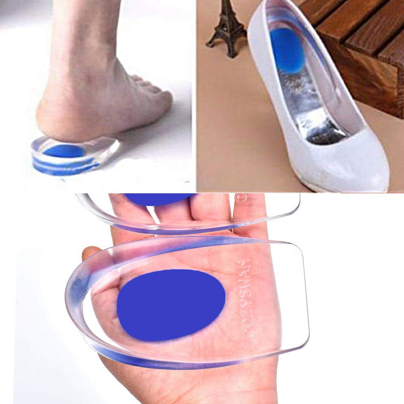 [Australia] - 3Pairs Gel Heel Cups, Silicone Heel Cup Pads Cushion Inserts Running Heel Support Pads Orthotic Heel Cup Gel Shoe Lifts Elevator Shoe Pads Insoles for Plantar Fasciitis Heel Spur&Achilles Pain Relieve 