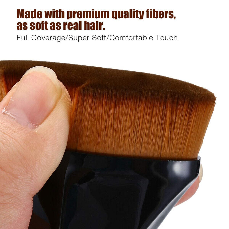 [Australia] - Foundation Makeup Brush, Top Kabuki Face Brush Multifunctional for Blending Liquid, Cream or Flawless Powder Cosmetics (black) 