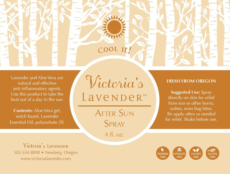 [Australia] - Victoria's Lavender ORGANIC ALOE VERA SPRAY FOR SUNBURN RELIEF AND COOLING HOT FLASHES | All Natural After Sun Spray With PURE LAVENDER ESSENTIAL OIL | MADE IN USA 