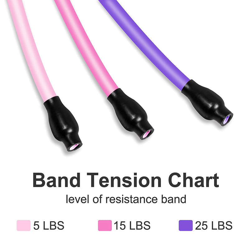 [Australia] - 3 Pcs Resistance Bands Tubes Set with Handles, Exercise Fitness Bands for Women,Muscle Strength Training,Workout,Physical Therapy, Yoga, Pilates, Door Anchor& Storage Pouch 