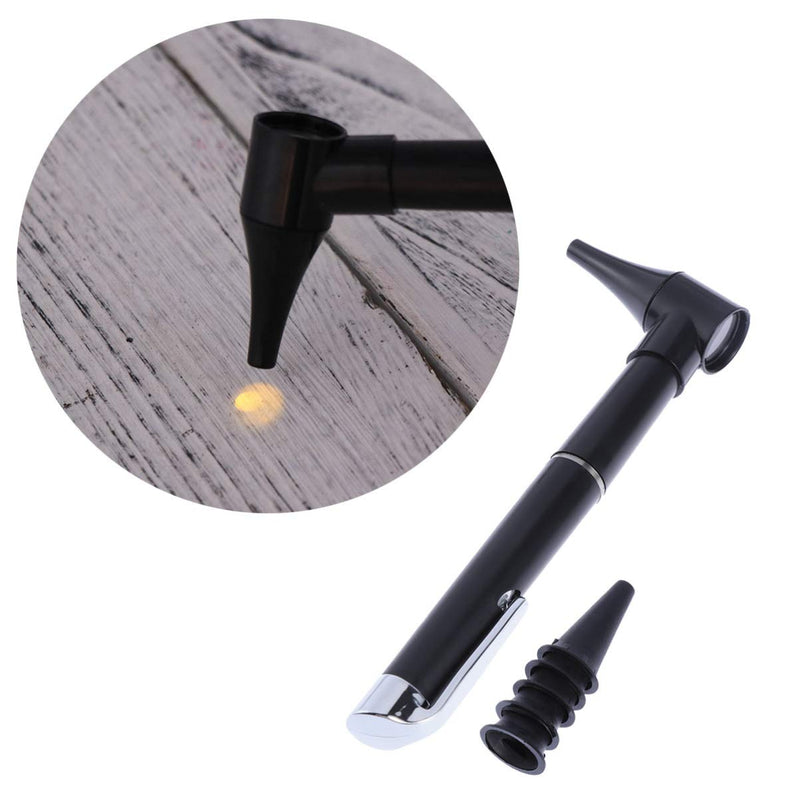 [Australia] - LED Penlight Otoscope Ophthalmoscope Diagnostic Adult Child Home Ear Care Magnifying Lens Flashlight Light Pen Pocket Size 1pc Black 