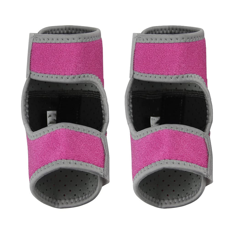 [Australia] - Kids Elbow Support Brace Girls Boys Breathable Sport Protector Compression Elbow Sleeve Adjustable Neoprene Elbow Brace Football Cycling Arm Wrap Elbow Support Injury Elbow Pad Guard Bandage rose 