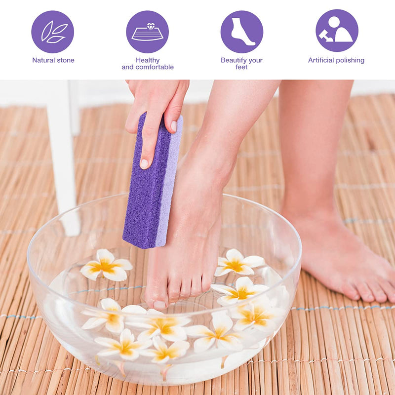 [Australia] - SUPVOX Foot Pumice Stone Block Foot Care Exfoliator Pedicure Tool Callus Remover Scrubber Dead Hard Skin Remover Cleaner 2PCS (Purple) 