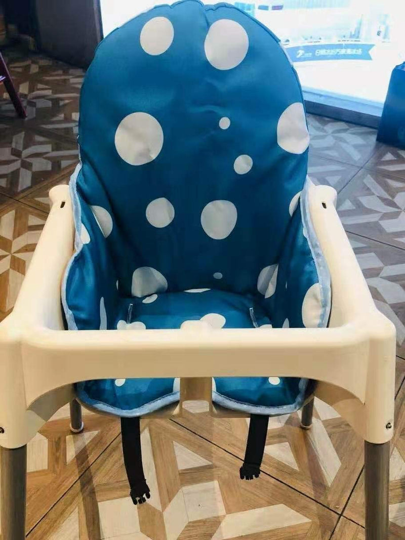 [Australia] - ZARPMA Seat Covers Cushion for Ikea Antilop Highchair,Washable Foldable Baby Highchair Cushion Cotton Padded Insert for Ikea Child Chair (Blue) Blue 