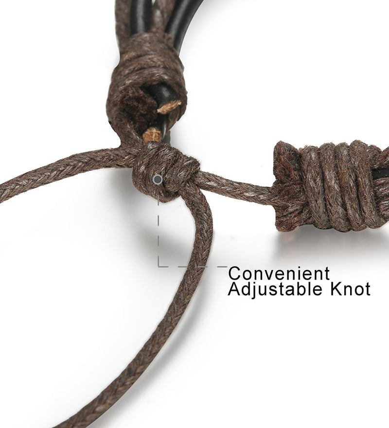 [Australia] - LOLIAS 24 Pcs Woven Leather Bracelet for Men Women Cool Leather Wrist Cuff Bracelets Adjustable 