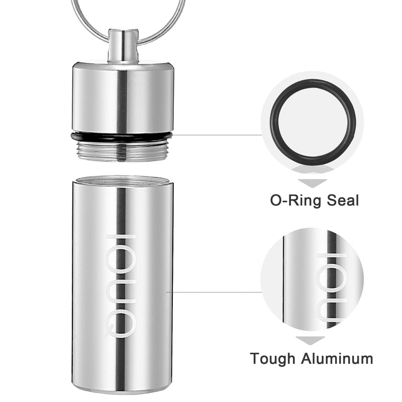 [Australia] - Discrete Small Objects and Spices Storage Tank Odor Proof Waterproof Sealing Small jar 2 Packages (Silver） 