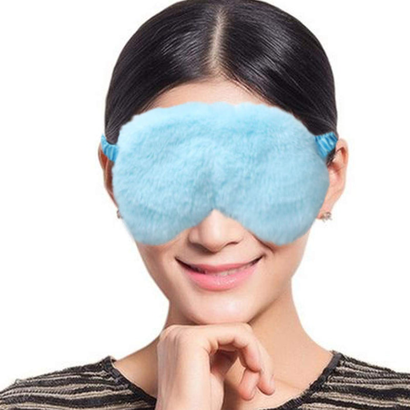 [Australia] - 4 Pcs Plush Eye Mask Soft Fluffy Plush Eye Mask Sleep Mask Adjustable for Kids Adult Women 