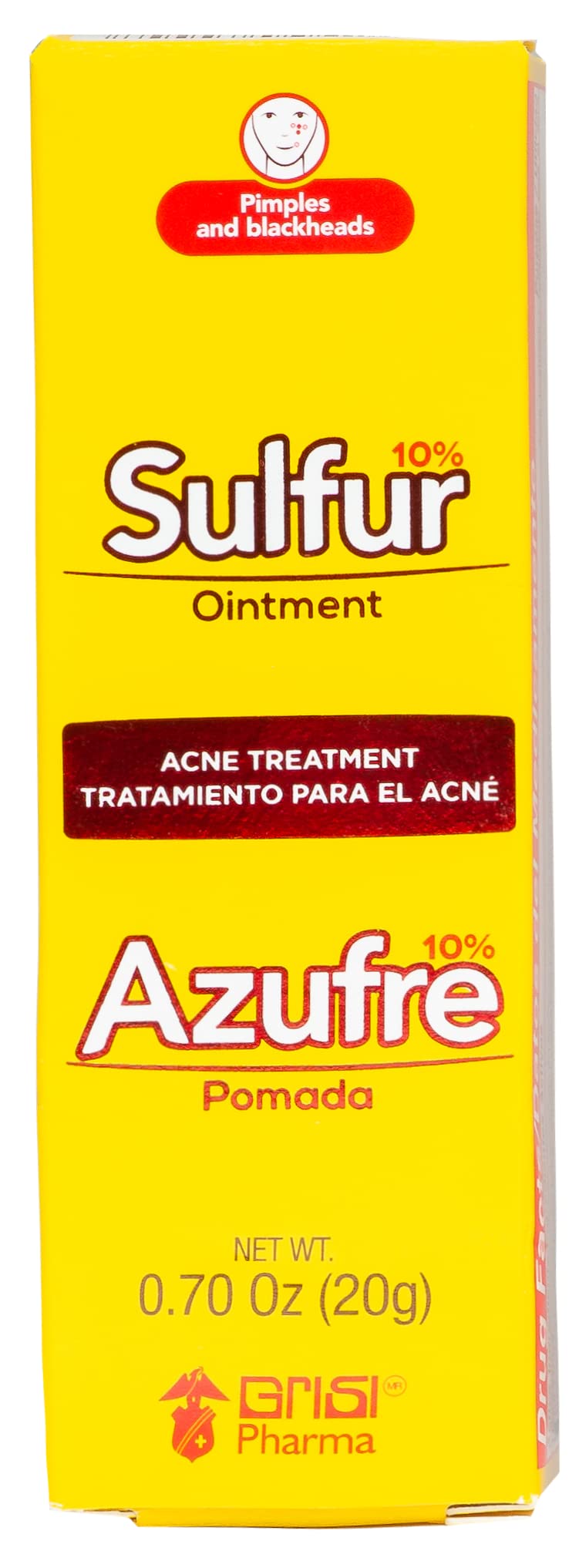 [Australia] - Grisi Sulfur Ointment, Ointment with 10% Sulfur, Assists You in Treating Pimples, Blackheads or Blemishes, Acne Treatment,2-Pack of 0.70 Oz, Tubes. 