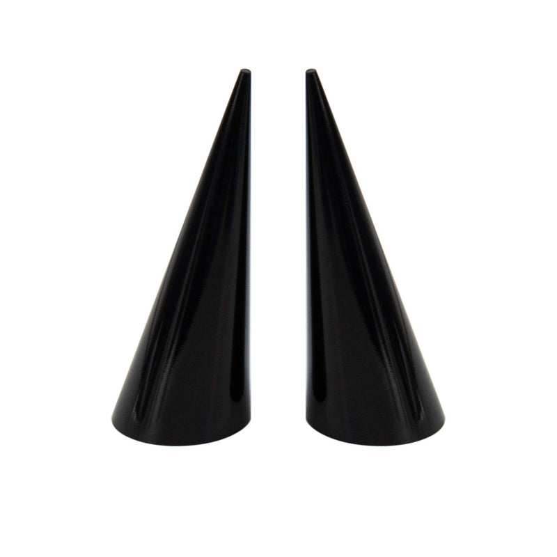 [Australia] - AUEAR, 6 Pack Cone Shape Acrylic Solid Ring Display for Jewelry Showcase Display Stand (Clear & Black & White) Clear+black+white 