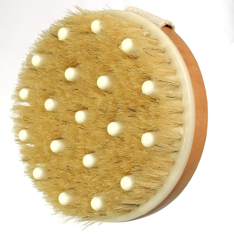 [Australia] - Dry Body Brush, Natural Bristle Bath Brush, ,Body Brush Lymphatic Drainage, Exfoliate, Stimulate Blood Circulation, Remove Dead Skin Toxins and Cellulite 