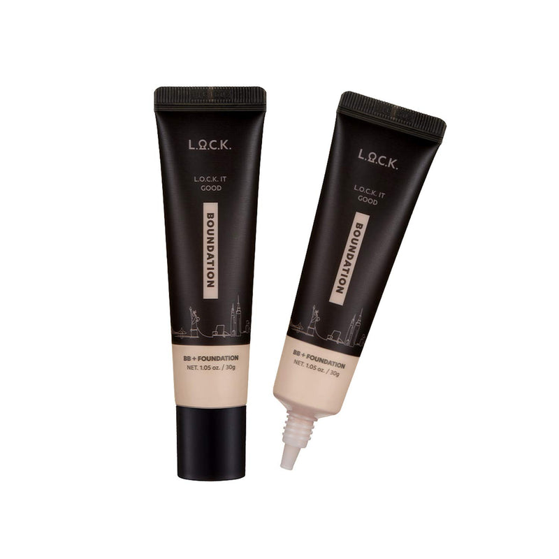 [Australia] - Lock color, Lock It Good Boundation (2 in 1 Multi-use, Foundation+BB Cream), Lightweight, Blends Naturally, Flawless Finish, 1.05 fl.oz./30g (01 Fair Beige) 01 Fair Beige 