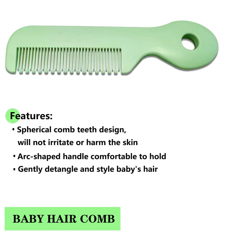 [Australia] - Mocarheri 3 Piece Baby Hair Brush and Comb Set for Newborns & Toddlers- Soft Goat Bristle Hair Brush, Silicone Bath Brush and Baby Comb for Infant, Kids - Perfect Baby Registry Gift 