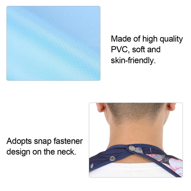 [Australia] - Reusable Adult Bibs, Waterproof Double Layer Mealtime Bib Adult The Eldly Bib, Washable Elder Dinning Bib Clothing Protector for Elderly Men Women 