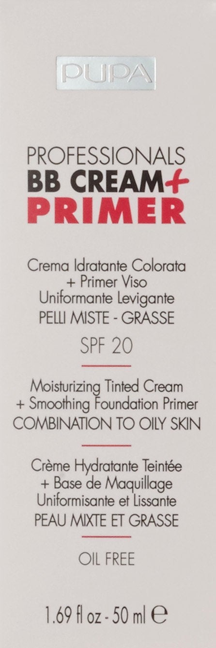 [Australia] - PUPA Milano Professionals BB Cream + Primer, Combination - Oily Skin 50 ml Light-Medium 