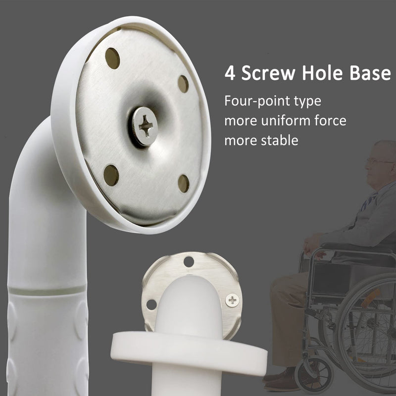 [Australia] - Bathroom Grab Rail with Anti-Slip Grip and Luminous Circles Bath Grab Handle Shower Grab Rail Safety Handle for Kids, Elderly, Disabled, 30cm White 30cm 