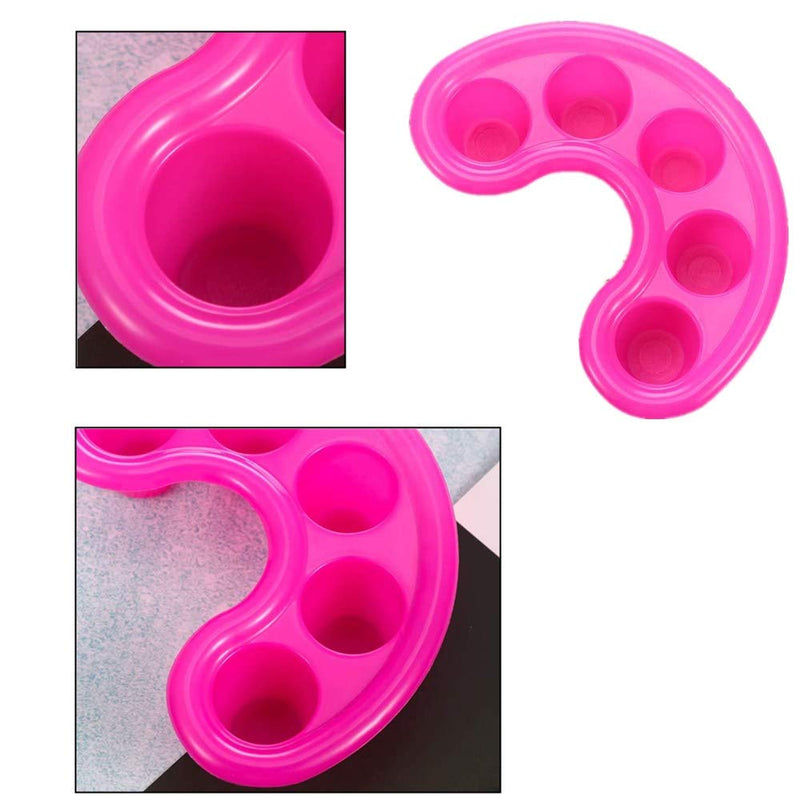 [Australia] - 4 Pieces Nail Soaking Hand Bowl Separate Manicure Bowl Used for Art Polishing Remover Remover Soak Bowl Manicure Spa Tool (Rose Red, Black) 