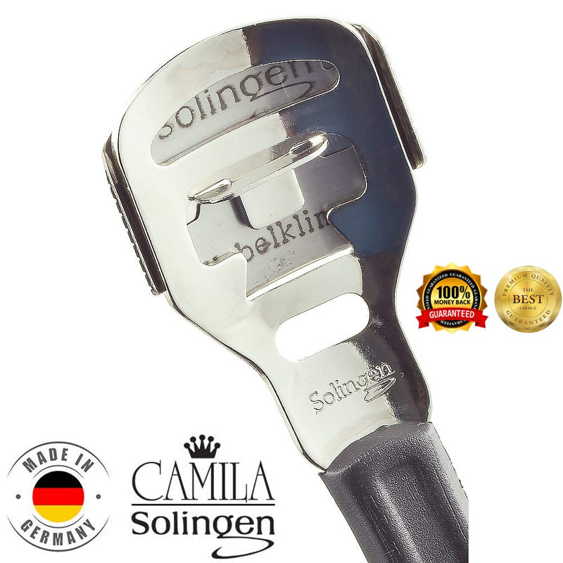 [Australia] - Camila Solingen CS22 Callus Remover for Feet and Hand, Dry Feet Treatment and Wart Removal, Razor Blade Scraper Foot Exfoliator, Pedicure Tools for Healthy Foot Care, Pedi Corn and Dead Skin Remover 5.5 Inch (Pack of 1) 