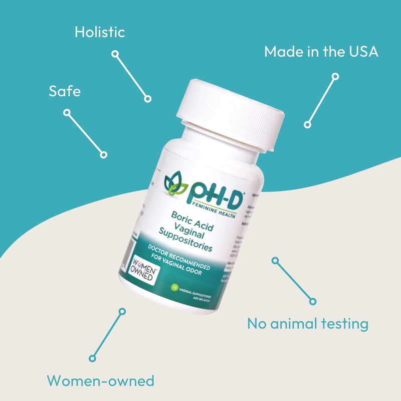 [Australia] - pH-D Feminine Health Boric Acid Starter Bundle - pH-D Boric Acid Vaginal Suppositories 72ct and 5 Vaginal Suppository applicators 