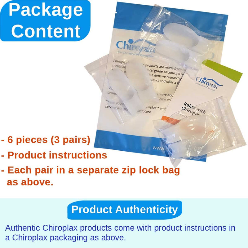 [Australia] - Chiroplax Tailor's Bunion Corrector Pad Bunionette Straightener Separator Cushion Pinky Toe Protector Shield Pain Relief Spacer Splint Cover Guard (6 Pack) 