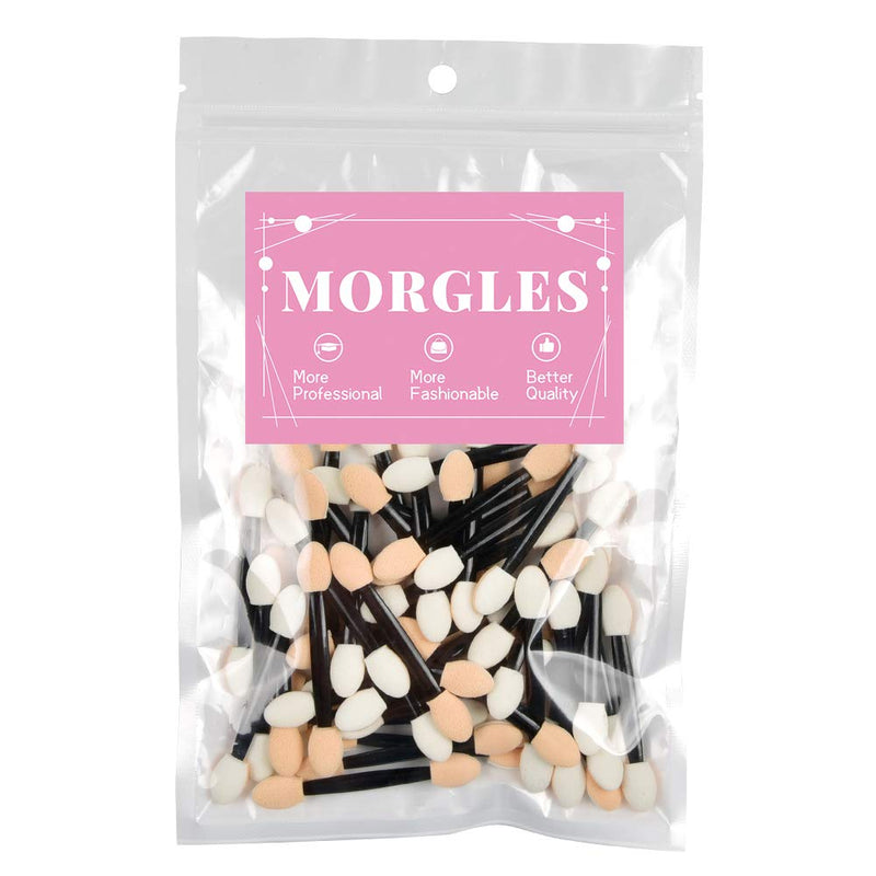 [Australia] - Eyeshadow Applicators,MORGLES Eyeshadow Brush Sponge Applicator 50pcs Disposable Eyeshadow Brush Eyeshadow Sponge Brush Eye Makeup Applicators(Black) 