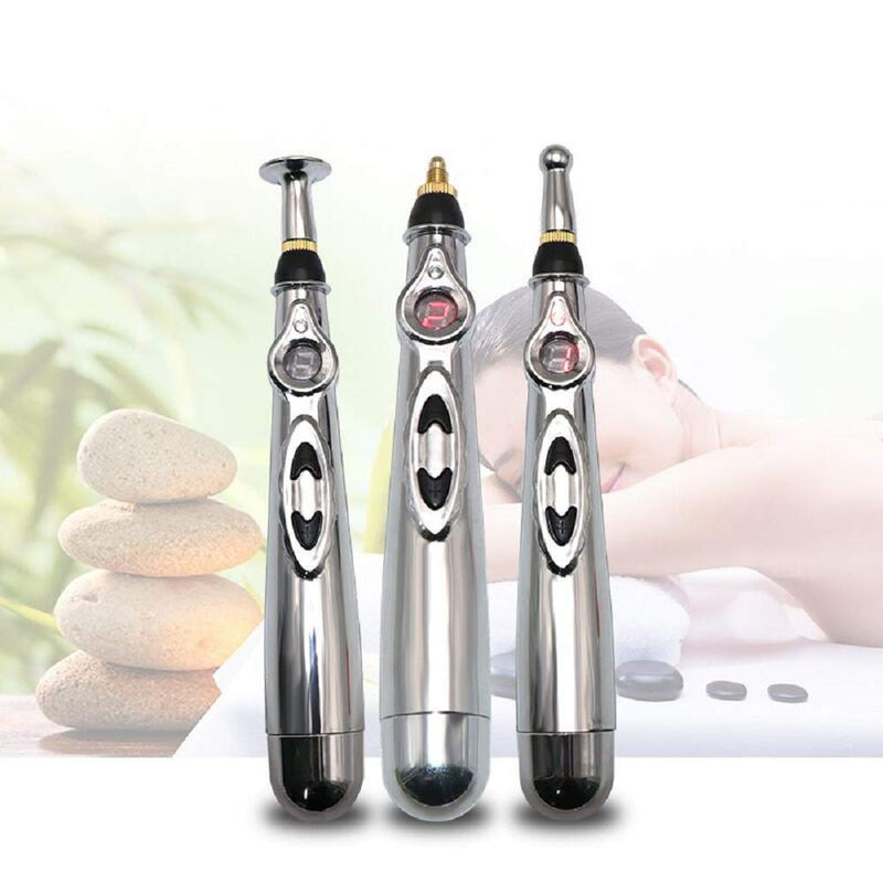 [Australia] - Coriver 5-in-1 Acupuncture Pen,Electronic Meridian Massage Pen Energy Pen,Body Heal Massager Therapy Instrument Pain Relief Massage Tool with 5 Massage Head 