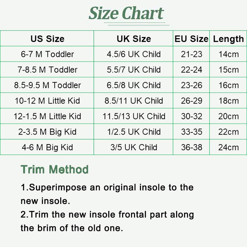 [Australia] - Bacophy Kids Orthotic Arch Support Shoe Insoles, Children Pu Cushioning Inserts, Shock Absorption Velvet Surfaces Deep Heel Cup Inner Sole for Flat Feet, Plantar Fasciitis, Feet Heel Pain Relief (XXL) 4-6 M Big Kid 