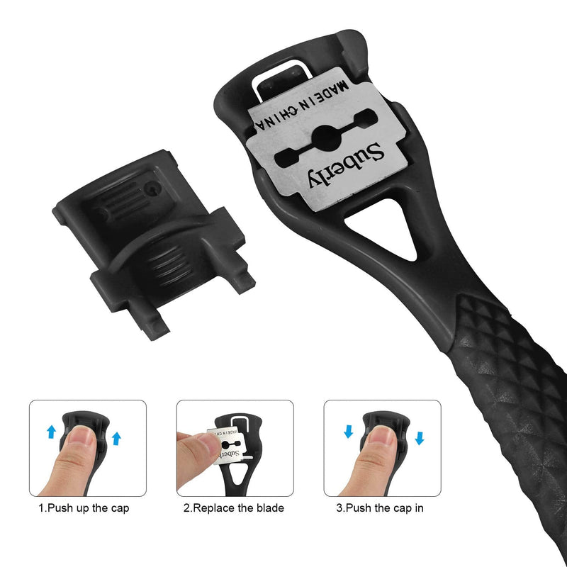 [Australia] - Pedicure Foot Callus Shaver Hard Skin Remover, Heel Scraper for Feet, Foot File Callus Remover for Dry Wet Foot Heel Callus, Dead, Cracked Skin for Women Men,10 Blades, Black B-black 