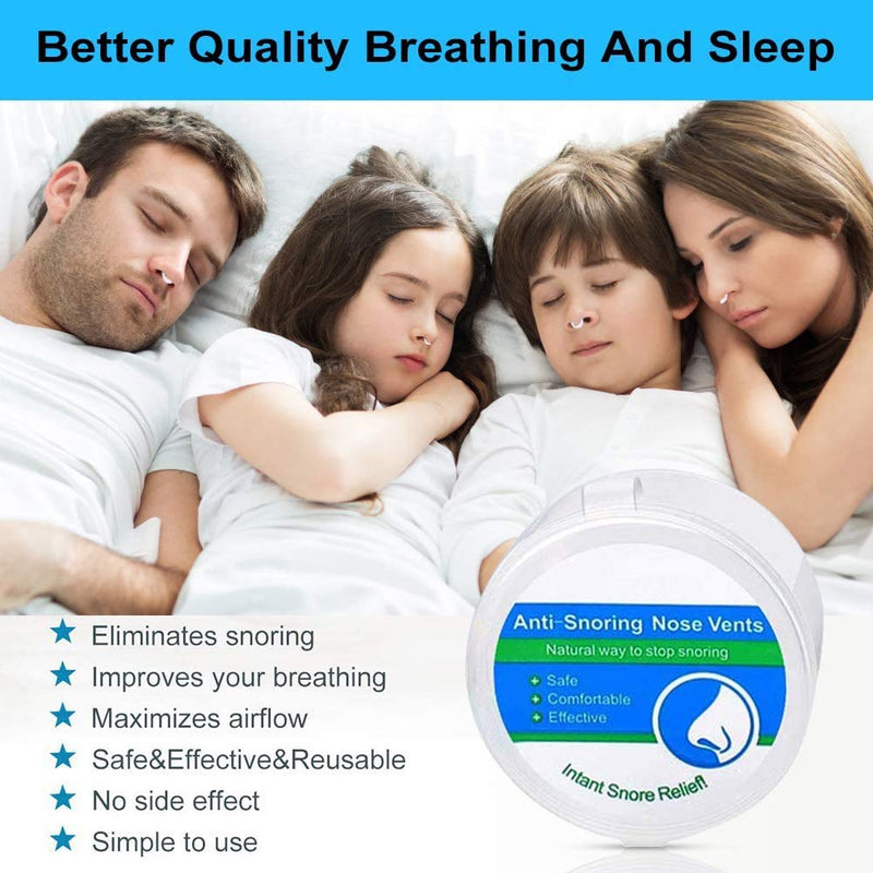 [Australia] - Breathing Relief Nasal Dilator Anti Snore Device - 12 Pack Nose Vents - Simple Snoring Solution for Nose Breathers by JERN (Set of 12) 