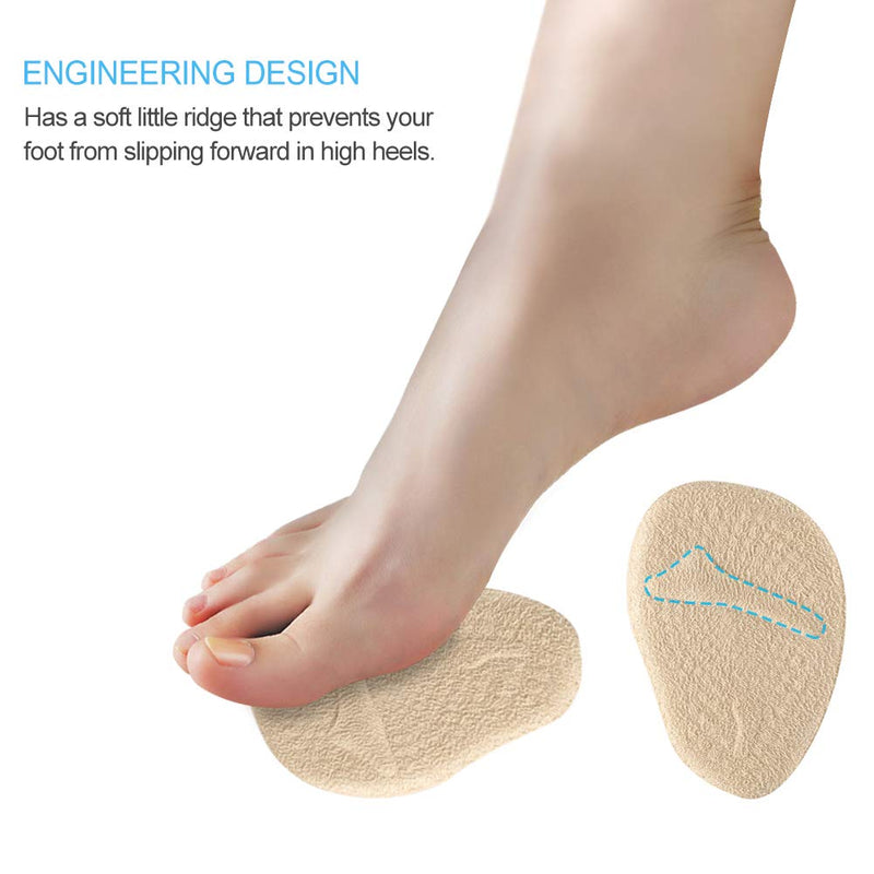 [Australia] - Ball of Foot Cushions, 2 Pairs Anti-Slip Shoe Pads Inserts Gel Forefoot Insoles for Women High Heels, Shock-Absorbing Invisible Bow Pad, Relieve Pressure and Pains 