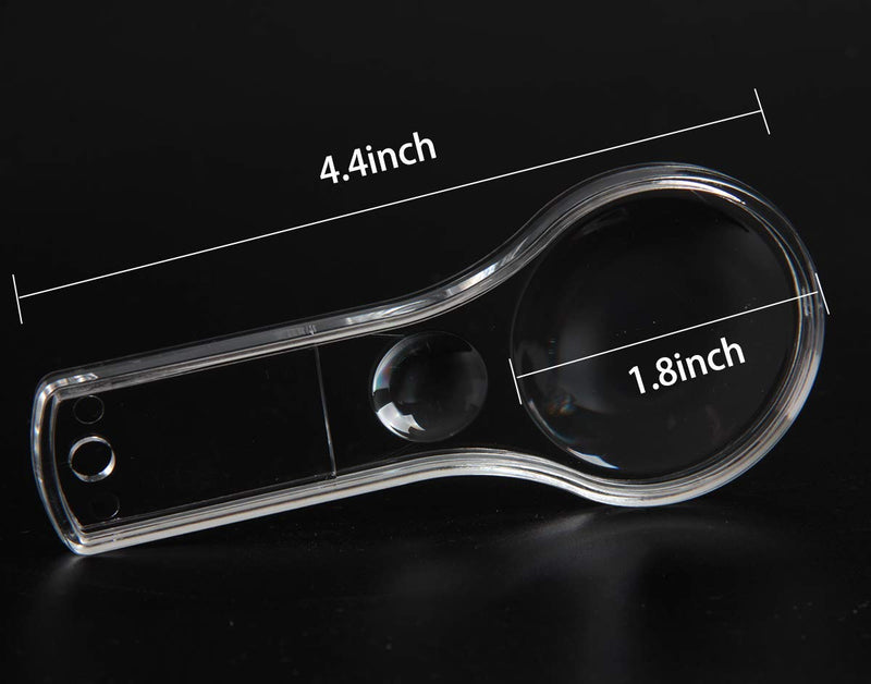 [Australia] - Hapy Shop 18 Pack Hand Lens 5X and 15X Magnifiers Handheld Plastic Magnifying Glasses for Home, Classroom Use Portable Reading Magnifiers 
