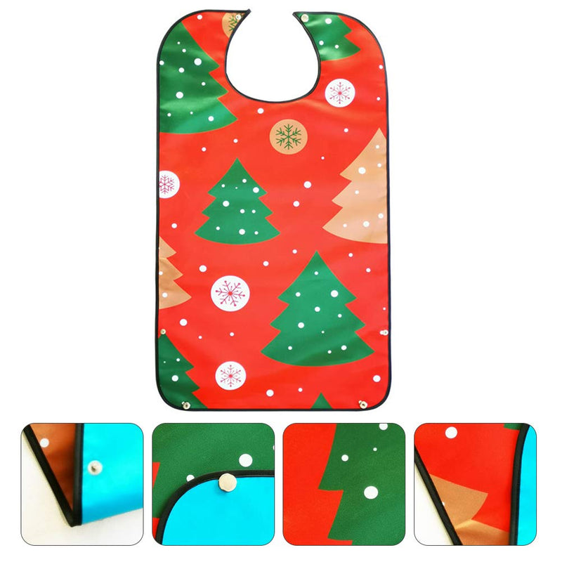 [Australia] - BESPORTBLE Christmas Bib 1Pc Waterproof Adult Bib Waterproof Bib Old Man Eating Bib for Christmas for Christmas Party Supplies, Assorted Color, 86x46cm 