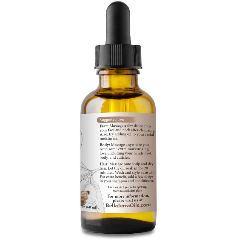[Australia] - Moroccan Argan Oil. 2oz. Cold-pressed. Unrefined. Organic. 100% Pure. Virgin. Non-comegodenic. Hexane-free. Rejuvenates Skin. Softens Hair. Natural Moisturizer. For Hair, Skin, Beard, Stretch Marks. 