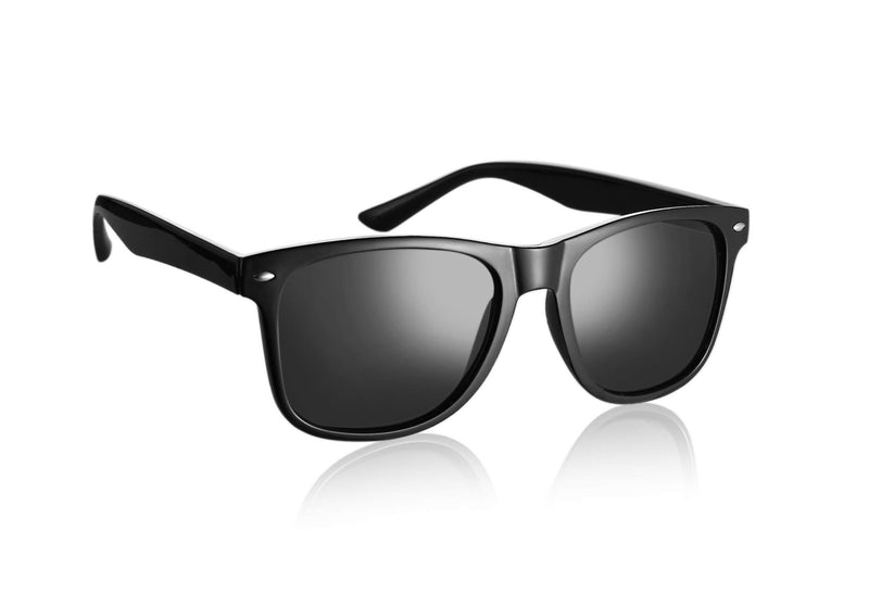 [Australia] - Komonee Drifter Sunglasses Classic Style Retro Sun Shades Eye Glasses UV400 Protection Unisex For Men Women Golf Cycling Sports Fishing Travel Black 