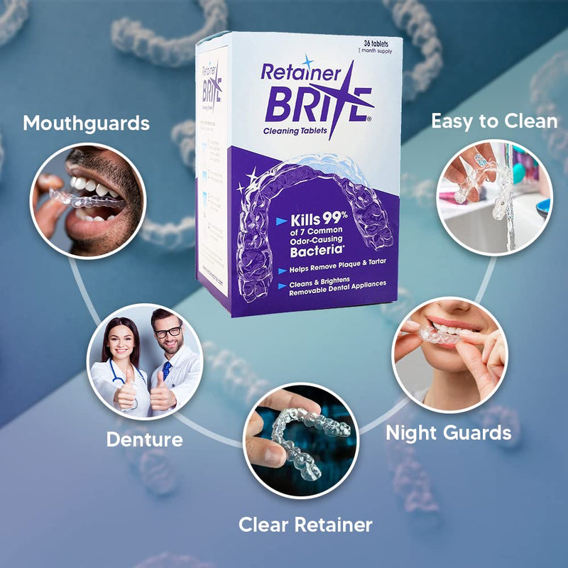 [Australia] - FIRST CHOICE KAYA Retainer Brite Cleaning Tablets Cleaner Tablets for Plaque, Tartar, Invisalign, Mouth Guard, Dentures & Orthodontic Appliances Sold by Kaya LTD (36) 36 