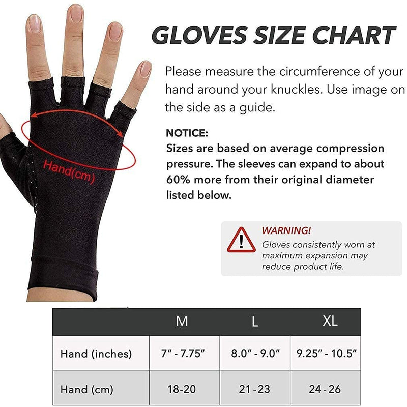 [Australia] - Copper Arthritis Gloves, Compression Gloves for Hands and Fingers Rehabilitation, Arthritis Gloves for Women Men Relief Hand Pain of Arthritis, Swelling, Carpal Tunnel - Size Medium Medium (1 Pair) 