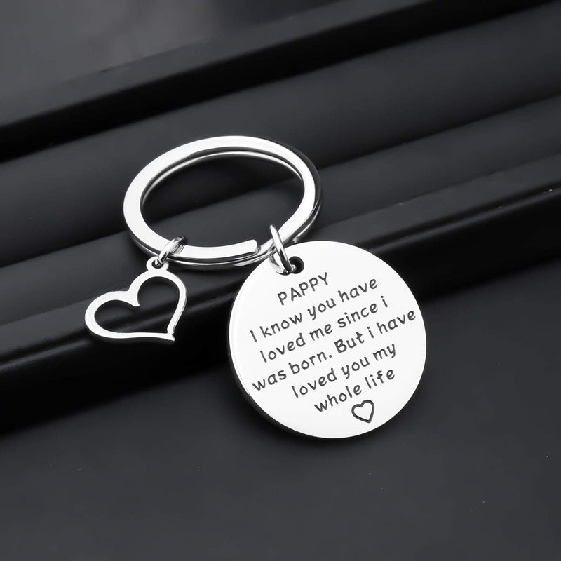 [Australia] - BLEOUK Pappy Keychain Grandpa Gift Birthday Gift for Grandpa Pappy love since PAPPY 