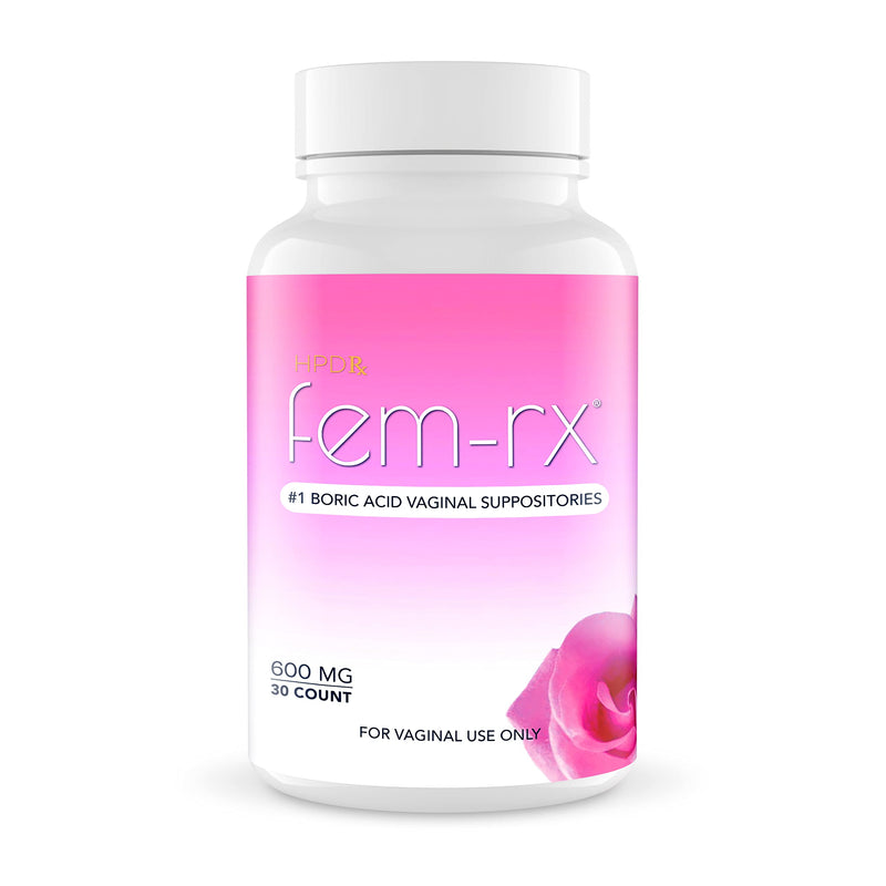 [Australia] - Fem-Rx Boric Acid Vaginal Suppositories for Women - Help Eliminate Odor - 30 Capsules - by HPD Rx - Pack of 1 