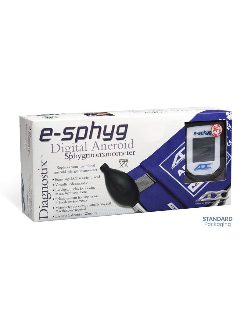 [Australia] - ADC 7002 E-sphyg Digital Pocket Aneroid Sphygmomanometer Blood Pressure Monitor, Reusable BP Cuff, Adult, Black 11 - Adult 