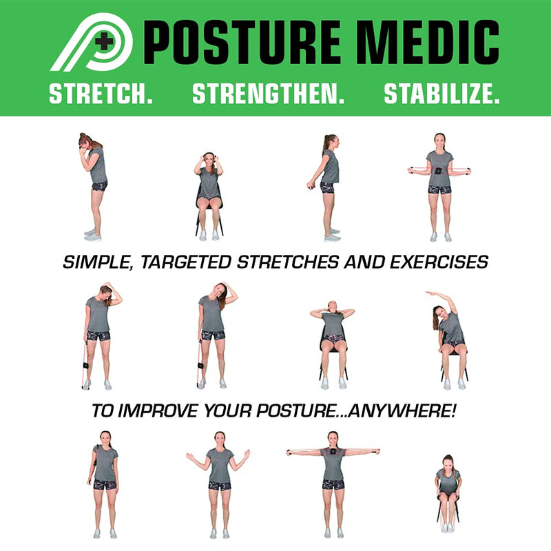 [Australia] - Posture Medic Dynamic Posture Brace for Neck, Upper and Lower Back - Long-Term Posture Correction Tool, Unlike Static Posture Correctors That Just Yank Shoulders Back, Large Plus Strength, Silver Large (Pack of 1) Large Silver Plus Strength 