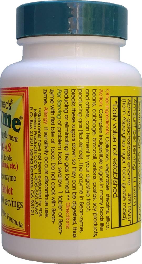 [Australia] - 500 Count Bean-Zyme is 400 Galu per Tablet 