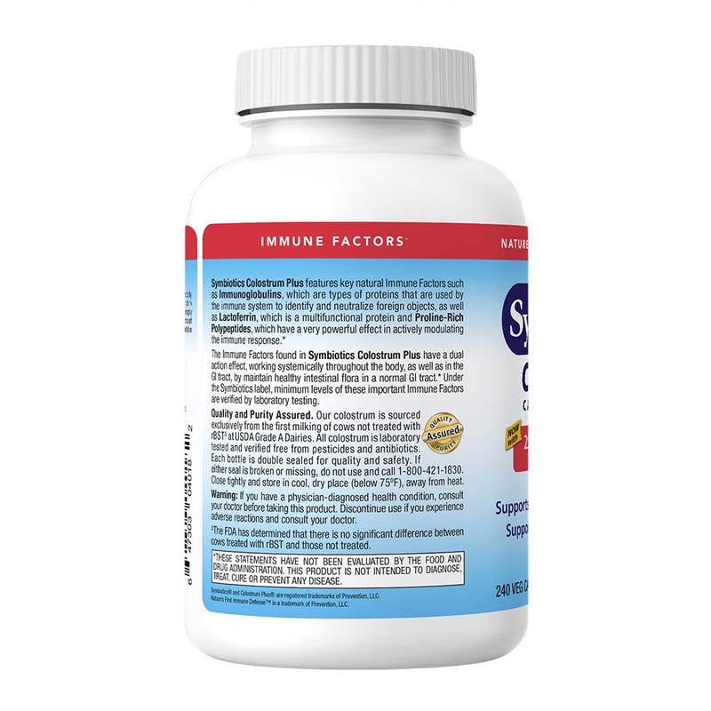 [Australia] - Symbiotics Colostrum Capsules Plus, Supports Healthy Immune Response (240 Capsules) 240 Count (Pack of 1) 
